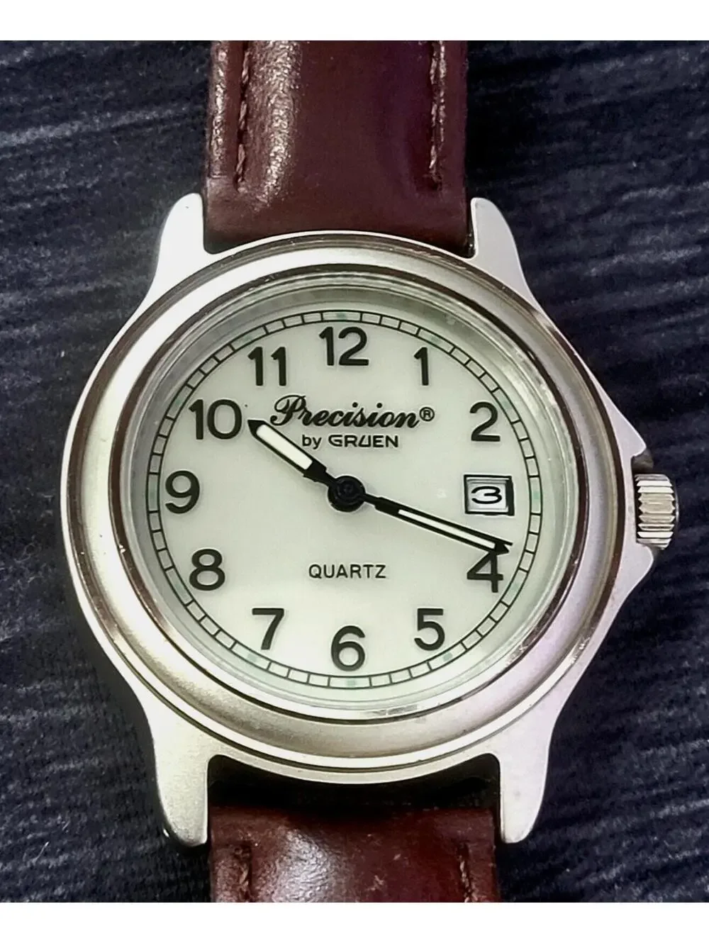 Very Rare Condition Gruen Glow‎ Dial Mens Field Flieger Watch